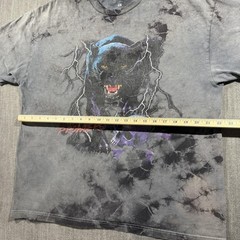 PacSun Shirt Mens Large Gray Night Prowlers Panther Skull Graphic Tee Tie Dye