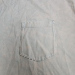 VRST Mens Essential Short Sleeve Pocket Tee: Sz Large, Lt Blue & White Tie-Dye