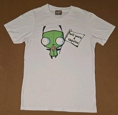 Rare VTG 2006 Invader Zim Taquitos Shirt Mighty Fine Unisex S 18¼x26