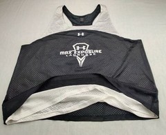 Under Armour Unisex S Max Exposure Lacrosse #34 BlackWhite Mesh Jersey Tank Top