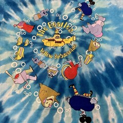Vintage Liquid Blue Beatles Shirt Yellow Submarine Tie Dye M Made In USA 2004