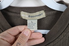 Vtg 90s Streetwear Mens Large Faded Heavy Ribbed Knit Long Sleeve Henley T-Shirt