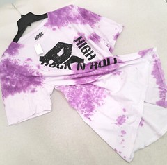 ACDC HIGH VOLTAGE Shirt Mens 2XL XXL Purple TIE DYE Casual ROCK NWT