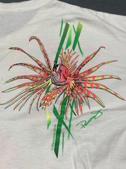 Vintage 80’s 90’s Panama Jack T-Shirt Adult Large White Neon Tropical Fish