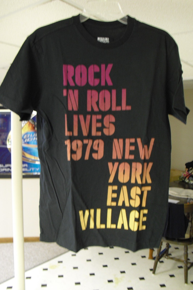 Men’s Vintage 1979 Mossimo Rock & Roll Short Sleeve T-Shirt Black Med Athletic