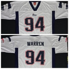 Reebok NFL Team Players TY WARREN #94 New England Patriots White Jersey Men XL