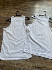Tommy John Cotton Basics White Tank Top Lot 2 x Size M Under Shirt Singlet Vest