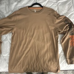 Timberland PRO WICKWORK Men’s M Brown Long Sleeve Crew Neck Graphic T-Shirt