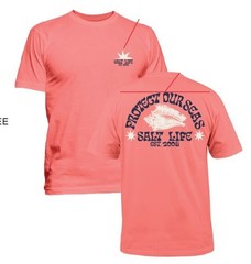 New Salt Life Protect The Sea Crew 100% Coral Salty Saltlife NWT Adult Large NEW