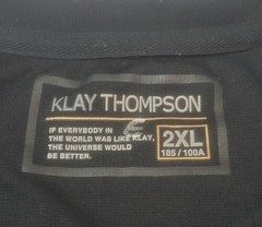 Anta China Klay Thompson Shirt Men’s Size 2XL Black Short Sleeve Logo Causal Top