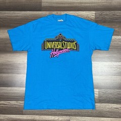 Vtg Universal Studios Hollywood Shirt Mens Medium 90s Neon USA Single Stitch