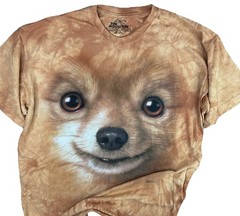 The Mountain Pomeranian Dog T-Shirt Sz XL AOP Y2K Tie Dye Vincent Hie USA