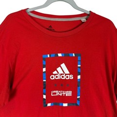 Adidas The Go To Performance T-Shirt Mens XL Red Logo Climalite Short Sleeve