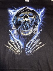 skull rock band men’s black size M delta pro weight tag T-shirt short sleeve
