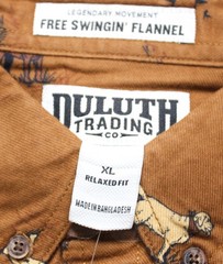 Duluth Trading Co Men’s Free Swingin’ Flannel Shirt DH3 Bourbon Brown XL NWT