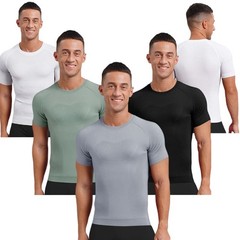 Men T-shirt Muscle Undershirts Quick Drying Shirt Performance Tees Sports Gym
