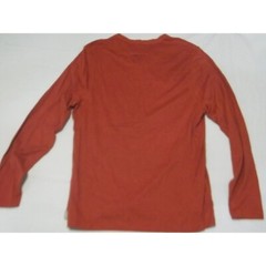 Ocean & Coast Tshirt Men Sz L Long Sleeve V Neck Everyday Orange Casual Surfer