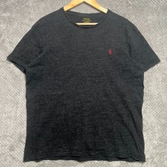 Polo Ralph Lauren Shirt Mens Large Custom Slim Fit Charcoal Grey Top Tee