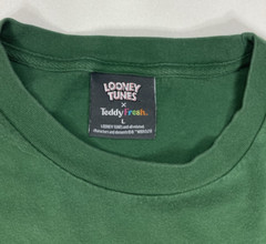 Teddy Fresh Looney Tunes Bear T-shirt Men Large Green Long Sleeve