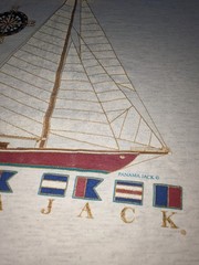 Panama Jack Men’s White Nautical Graphic Logo Crew Neck Cotton Knit Tee XL