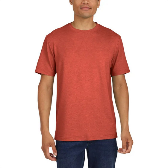 Lands’ End Men’s Tee Classic Fit 4-Way Stretch Color Red Size L