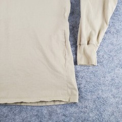 Rothco Shirt Men Medium Beige Crew Neck Long Sleeve Stretch Pullover 100% Cotton