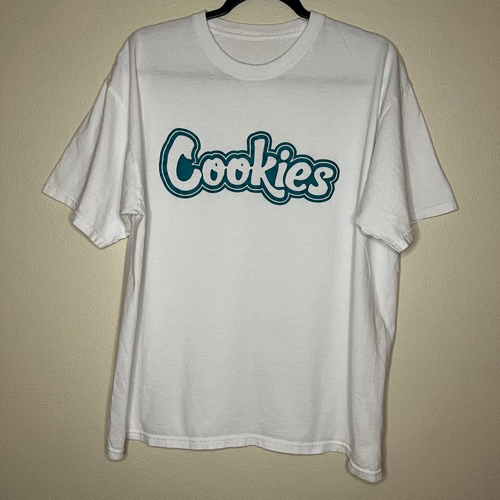 Berner Cookies Clothing SF – Size Large Men White/Blue/Green Logo