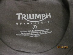 New Genuine Triumph White Logo Black Short Sleeve Tee / T-Shirt *PICK SIZE #C191
