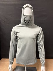 Hoodie Face Mask Long Sleeve T- Shirt 100% Polyester Material for UV Protection