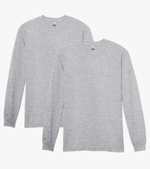 Gildan Adult Heavy Cotton Long Sleeve T-Shirt, Style G5400, 2-Pack XL