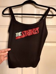 The strokes tank top the strokes crop top red glitter sparkles Shirt Xs_3xl