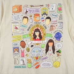 New Girl Sitcom TV Show Adult Unisex L Its Jess Tshirt Tee Beige Zooey Deschanel