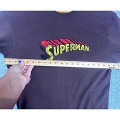 Vintage Y2K Superman Graphic Thermal Shirt Medium Brown DC Comics 2006