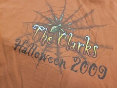 The Clarks Shirt Mens Large Orange Halloween Pittsburgh Rock Band Tour Music