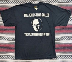 Vintage Seinfeld Jerk Store George Costanza Black Ripple Shirt Mens XL NEW