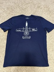 Under Armour Air Force T-Shirt A-10 Warthog USAF Blue Men’s XL