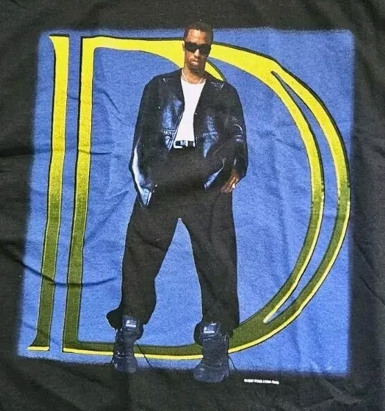 Vintage 90s Puff Daddy Sean John Combs Rap T Shirt 2XL Double Sided