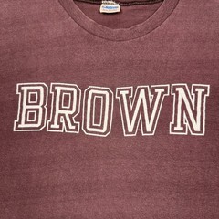 Rare True Vintage 70’s Champion Brown University College PE Striped T-Shirt – XL