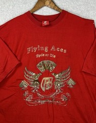 Y2K DMX Ruff Ryders Flying Aces Red Foil Graphic T-Shirt XL Vintage