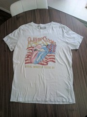 Rolling Stones Steel Wheels Tour 89 T Shirt Mens Large White Graphic Band Tee…