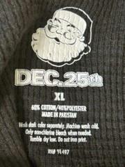 Christmas shirt Mens XL Thermal Black Bah Hum Pug Dog Humbug Long Sleeve