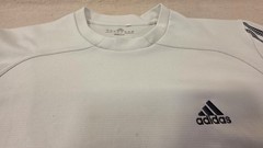 Used ADIDAS Climacool Response Mens White Tshirt 100% Polyester Shirt Size M Med
