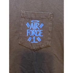 Nike Shirt Mens Medium Big Spellout Haze Streetwear HipHop Air Force 1 Black