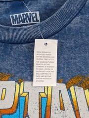Captain America Graphic T Shirt Acid Wash Marvel Streetwear First Avenger Medium