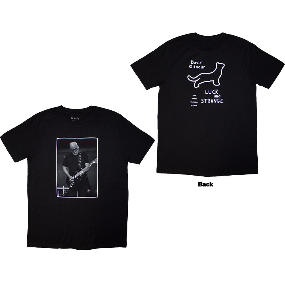 David Gilmour – Luck & Strange Black Cat Strat Tour ’24- Black t-shirt