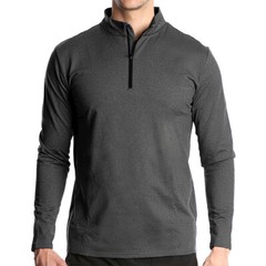 Zonbailon men’s t-shirt Stand collar zipper Polo Sports quick dry Long Sleeve