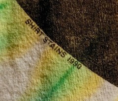 Peace Time Tie-Dye TShirt L Single Stitch Cotton T Shirt Stains 1990 Fruit Loom