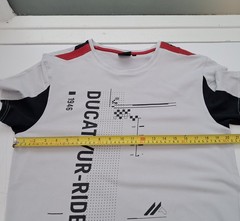 Official Ducati Men White Graphic T-Shirt, Size L, 95% Cotton Elastic Blend