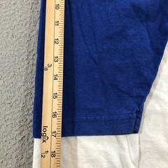 Vtg Crenshaw By Nature T Shirt Men’s L White Blue USA Raglan 3/4 Sleeve