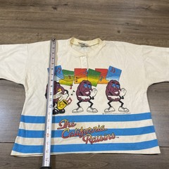 Vintage 1988 California Raisins Music Group Button Blues Distressed Crop Shirt